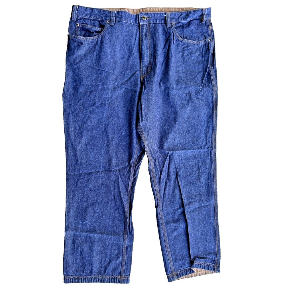 Duluth Trading Co. Jeans Men 44 X 30 Denim Blue 100% Cotton Straight Leg Zip Fly